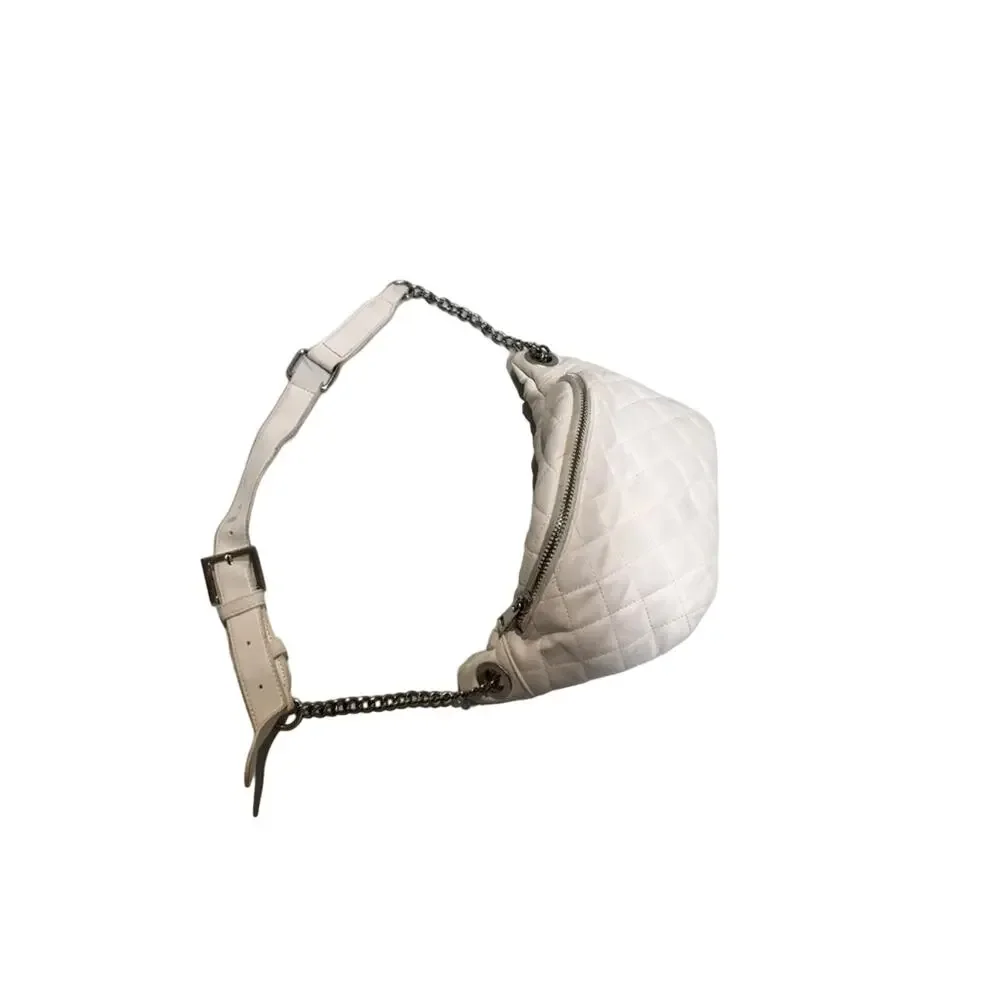 Forever 21 Women's White Quilted Belt Bag